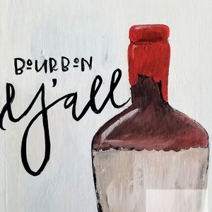 Kentucky bourbon painting, bourbon room decor, bar decor, gallery wall art, printable