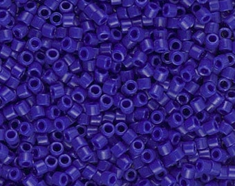 10g 10/0 Miyuki Delica, Opaque Dark Blue (DBM0726), Japanese Seed Beads (10DE057)