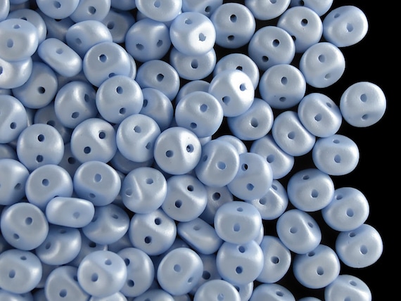 50pcs Es-O bead® 5mm, Czech Glass, Alabaster Powder Pale Blue (ES030)