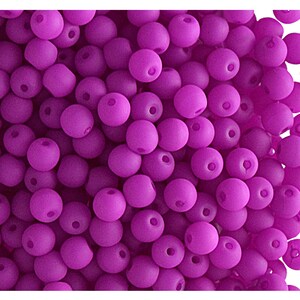 8033 100 pcs 2 mm UV Active Neon Indigo Czech Glass Round Beads