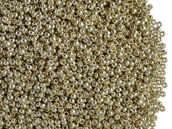 Preciosa Czech Glass 12//0 20gr Rocailles Seed Beads Silver Metallic