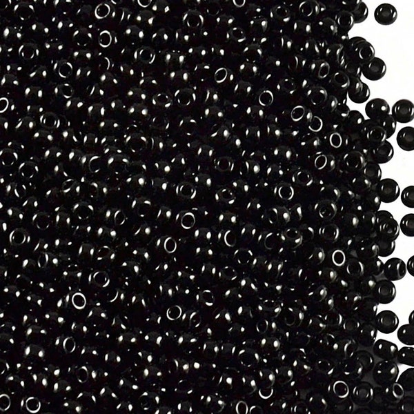 20g 10/0 Preciosa Czech Glass Seed Beads Jet Black (10SB028)