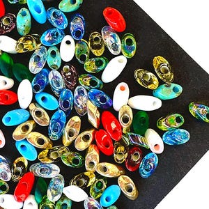 10 g de cuentas Magatama largas de 4 x 7 mm, mezcladas, cuentas japonesas Miyuki (MAGMIX-10 g)