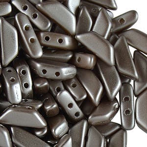 25pcs TINOS®par Puca Beads, Pastel Light Brown Coco (TS027)