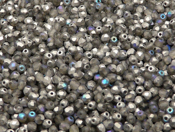 100 Perles Facettes De Bohême 4 Mm CRYSTAL MAREA - Pour Création Bijoux Fantaisie, Livraison Gratuite