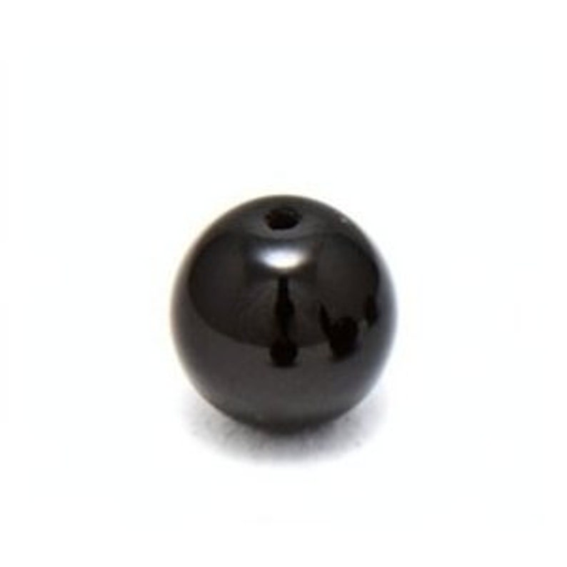 50 pcs Czech Pressed Beads Round 5mm Black (MK0278)