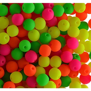 100pcs 4mm Czech Glass Round Pressed Beads ESTRELA NEON (UV Active) Warm Neon Mix (nr25200-4)