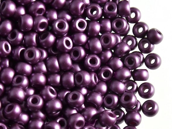 50pcs Czech Glass Pressed Pony Beads 5.5mm, Large Hole, Pastel Bordeaux (BG027)