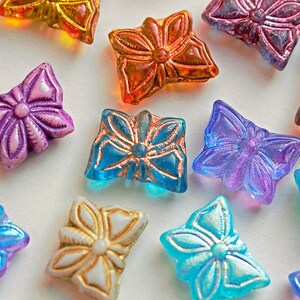 15 pcs Butterfly Beads 15x12 mm, Mix, Czech Glass BTFMIX image 3