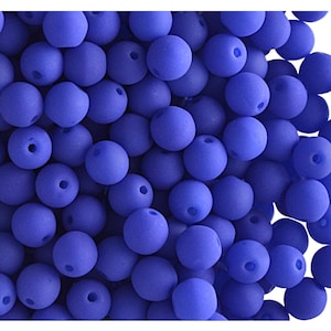 8033 100 pcs 2 mm UV Active Neon Indigo Czech Glass Round Beads