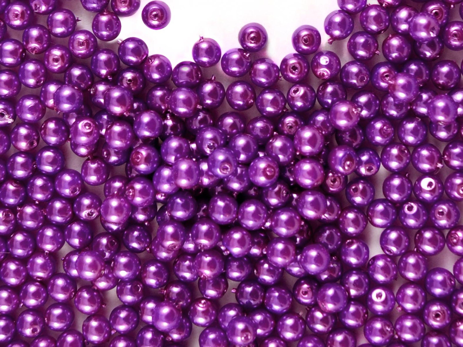 100pcs Czech Glass Pearl Beads Round 4mm Pastel Purple (4RPP009) from