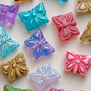 15 pcs Butterfly Beads 15x12 mm, Mix, Czech Glass BTFMIX image 2