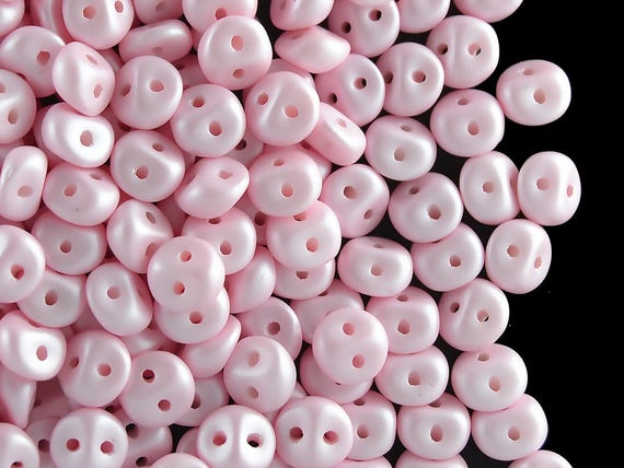 50pcs Es-O bead® 5mm, Czech Glass, Alabaster Powder Pale Pink (ES027)