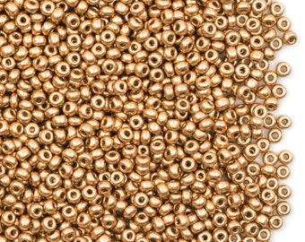 20g 9/0 Preciosa Czech Glass Seed Beads Rocailles,Aztec Gold (9SB107)