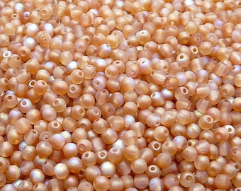 100 Tschechische Glasperlen, 3 Mm, Facettiert, Kristall-Kupfer-Regenbogen