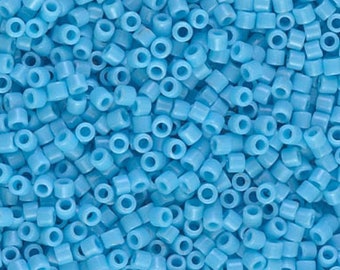 10g 10/0 Miyuki Delica, Opaque Light Blue (DBM0725), Japanese Seed Beads (10DE056)