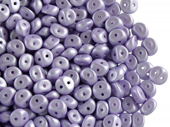 50pcs Es-O bead® 5mm, Czech Glass, Alabaster Powder Light Purple (ES029)