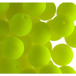 24pcs 10mm Czech Glass Round Pressed Beads ESTRELA NEON (UV Active) Yellow (nr25121-10)