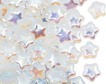 50 pcs Star Beads 8mm Crystal Full AB (00030/28703) Czech Glass (8TAR011)