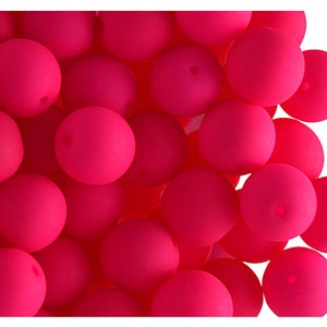 30pcs 8mm Czech Glass Round Pressed Beads ESTRELA NEON (UV Active) Pink (nr25123-8)