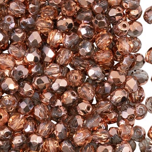 Silver Metallic 100pcs Rounds 5mm Czech Fire Polished Glass Beads Faceted 5FP006