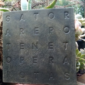 SATOR magic square- quadrato magico- genuine leather engraved