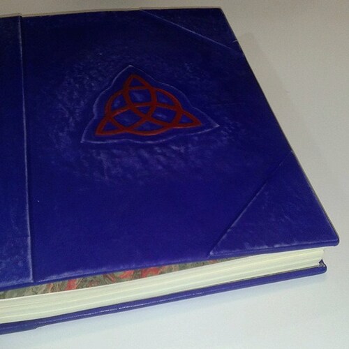 CHARMED book of shadows-wicca-REFILLABLE-blank pages, shops leather Purple