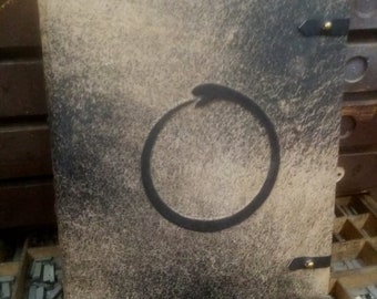 OUROBOROS book of shadows-wicca-REFILLABLE- blank pages, grimoire