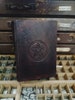 leather journal - engraved with pentacle and bookbinding tools- book of shadows, italian 