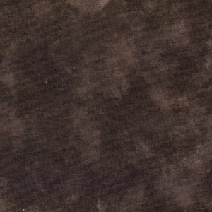 May include: A dark brown textured fabric with a mottled appearance. The fabric has a subtle, uneven pattern of lighter and darker shades of brown.