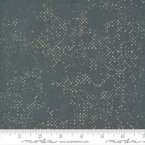Dance in Paris Spotted Metallic Lead by Zen Chic By the Yard