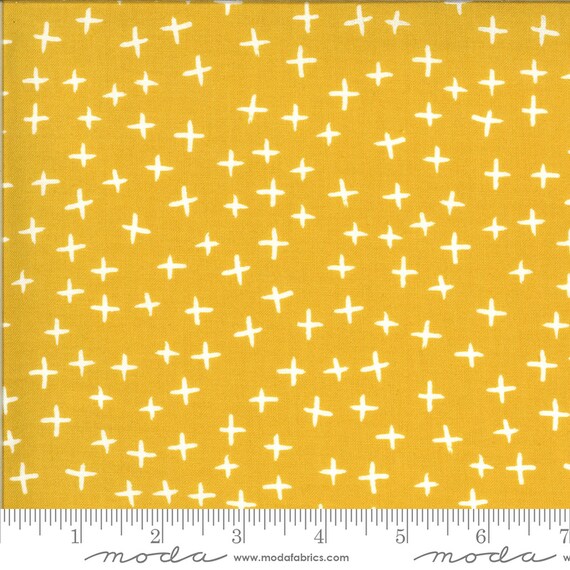 Quotation by Zen Chic for Moda Fabrics 1734 17 Mustard Sold by Etsy