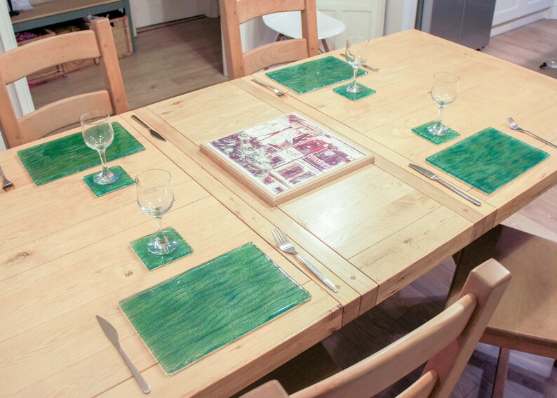 1 Placemat 1 Coaster Seabed Turquoise Placemat 30x20cm11 Etsy UK