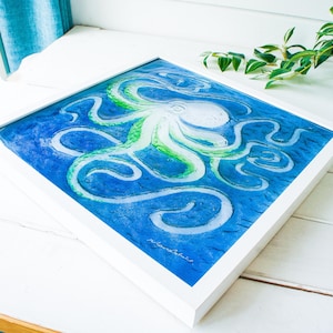 framed fused glass
fused glass wall art
Octopus Glass Art
extra lage wall art
glass wall decor
office wall art
framed picture
bathroom decor
wall hanging
art prints
new home gift
sea glass art
blue wall art
bathroom pictures