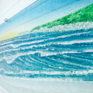 Extra Large Art
Panoramic Wall Art
Blue Teal Sunset
Wave Wall Art
3D art
sea glass art
textured art
wall sculpture
glass wall panel
landscape wall art
modern 3d art
living room decor
turquoise sailing
