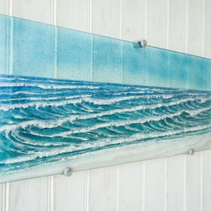 Large Panoramic Wave
fused glass wall art
teal turquoise
blue ocean
wall panel
glass sculpture
bedroom wall art
landscape wall art
sea glass art
surfing sailing
nautical gift
textured wall art
glass art wall decor