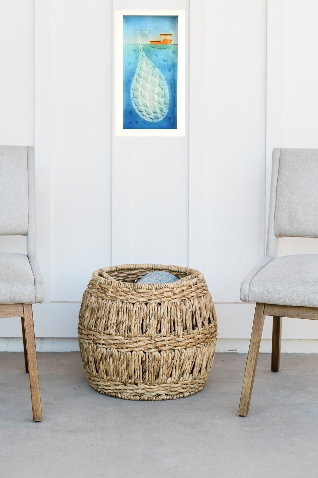 Fishing Net Frame - Fishing Boat Wall Art - Portrait Sea Fused Glass ...