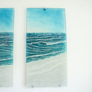 extra large wall art
teal fused glass
triptych wall art
textured wall art
gallery wall
3 piece wall art
set of 3 prints
wall art set
living room decor
sculpture sea glass
wall hanging
glass wall panels
blue wall sculpture