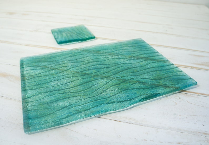 1 Placemat 1 Coaster Seabed Turquoise Placemat 30x20cm11 Etsy UK