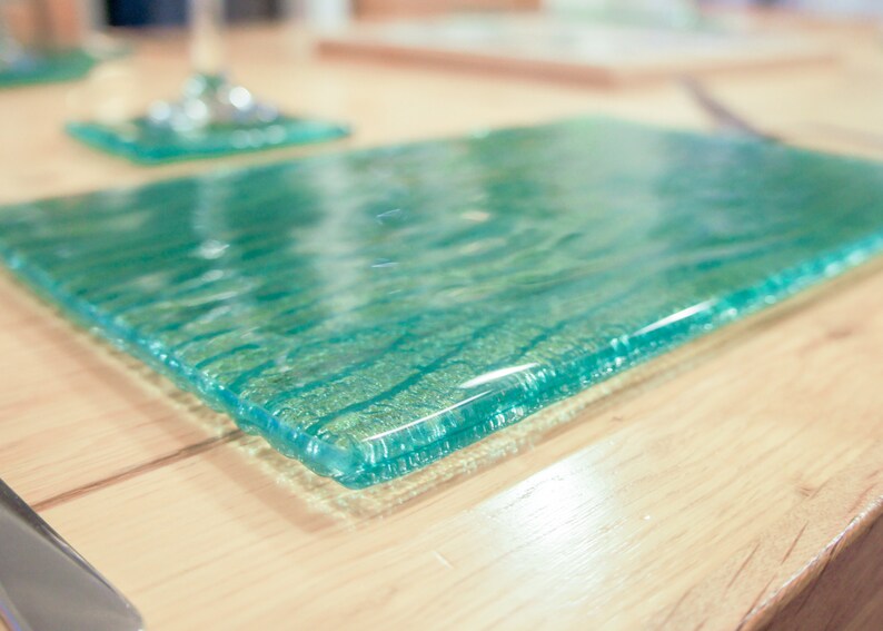1 Placemat 1 Coaster Seabed Turquoise Placemat 30x20cm11 Etsy UK