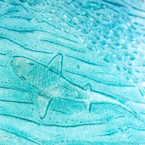 shark silver paradise triptych 3 piece wall art fused glass
wall art set
set of 3 prints
extra large wall art
3 piece wall art
teal fused glass
sea glass art
teal wall decor
textured wall art
wall panel sculpture
turquoise aqua art
3d abstract art
shark wall art