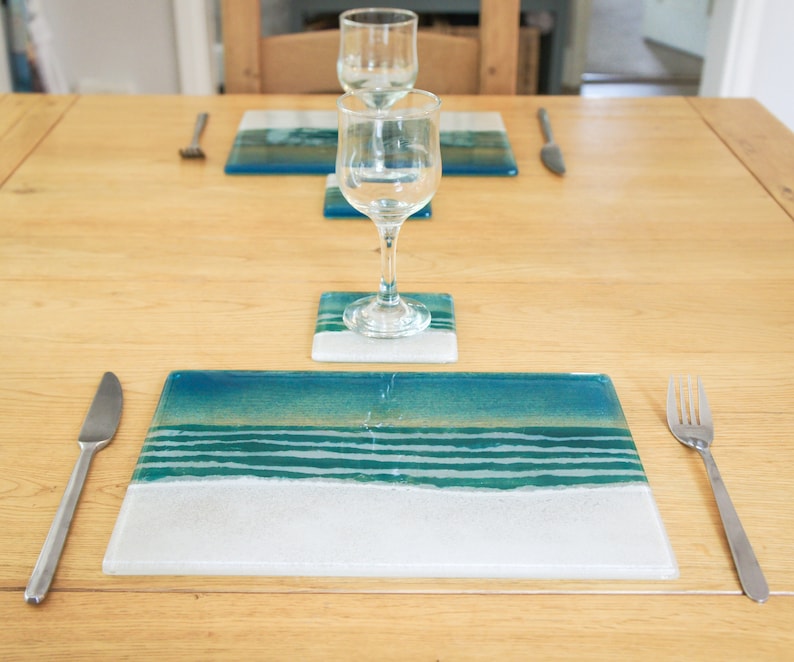 Beach Placemat 30x20cm11 3/4x8 1/4 Turquoise Beach Etsy