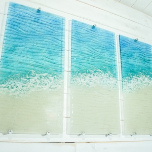 triptych wall art
wall art set
set of 3 prints
extra large wall art
3 piece wall art
teal fused glass
sea glass art
teal wall decor
textured wall art
x large wall hanging
wall panel sculpture
turquoise aqua art
3d abstract art