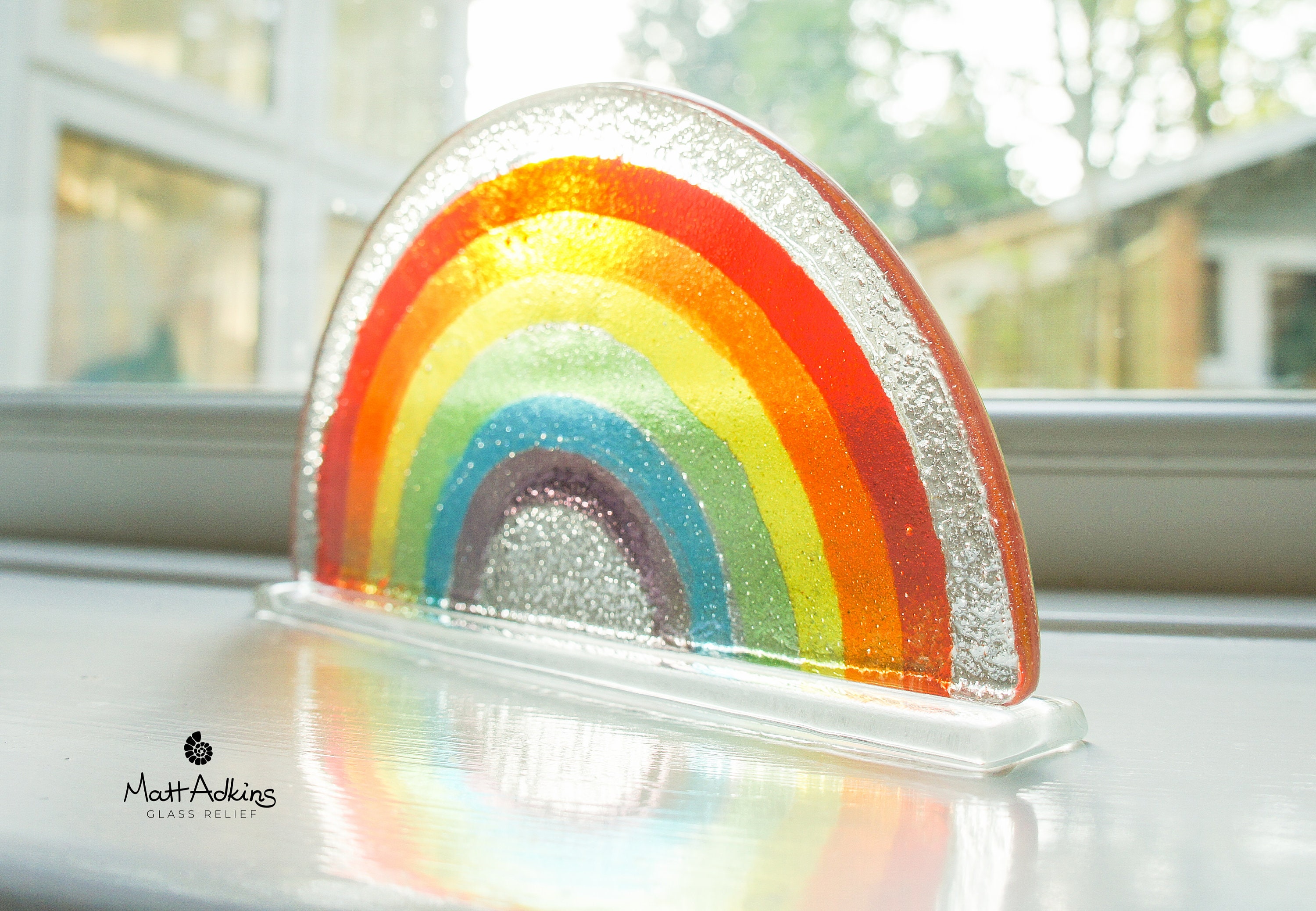 Rainbow Suncatcher 19x10cm7 1 2x4 Memorial Rainbow Hope Glass