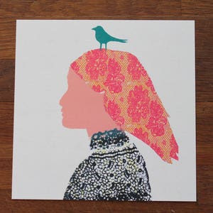 Carte profil rose