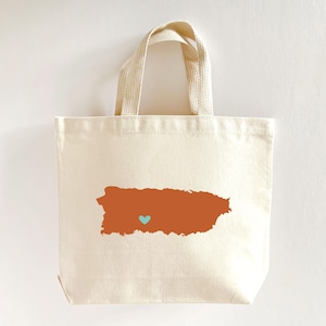 Custom Puerto Rico Tote Bag: Personalized Text, Wedding Welcome Gift