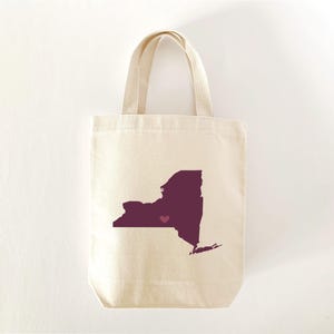 Custom New York State Tote Bag: Wedding Welcome Gift