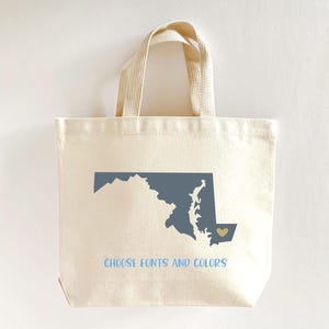 Maryland Wedding Favor Totes: Personalized Destination Gift Bags