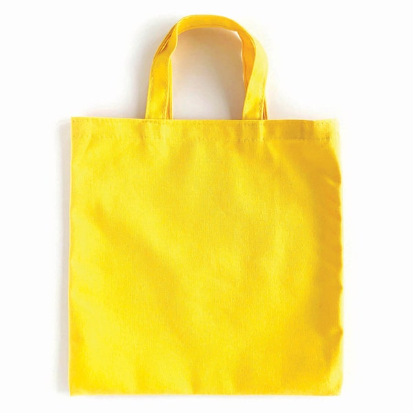 Yellow Tote Bag Blank, DIY Tote Bags, Blank Bags for HTV, Printmaking, Embroidery, Craft Blanks, High Quality Tote Bag Blanks, Canvas Totes