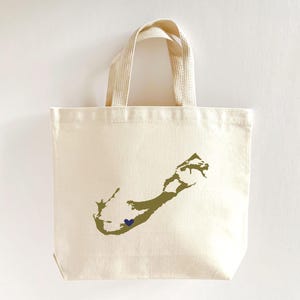 Custom Bermuda Wedding Welcome Tote Bag: Screen Printed Canvas Favor